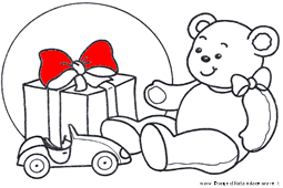 Disegni di Natale da colorare orsetto