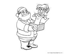 Disegni di Natale da colorare Babbo Natale