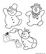 Disegni di Natale da colorare pupazzi